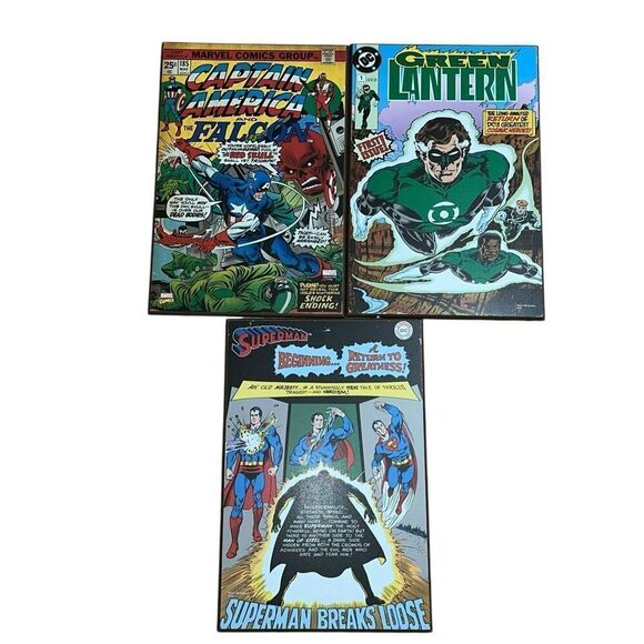Nice vintage style 3 piece heavy duty bundle  bold statement DC Comics Marvel Wo - Picture 1 of 7